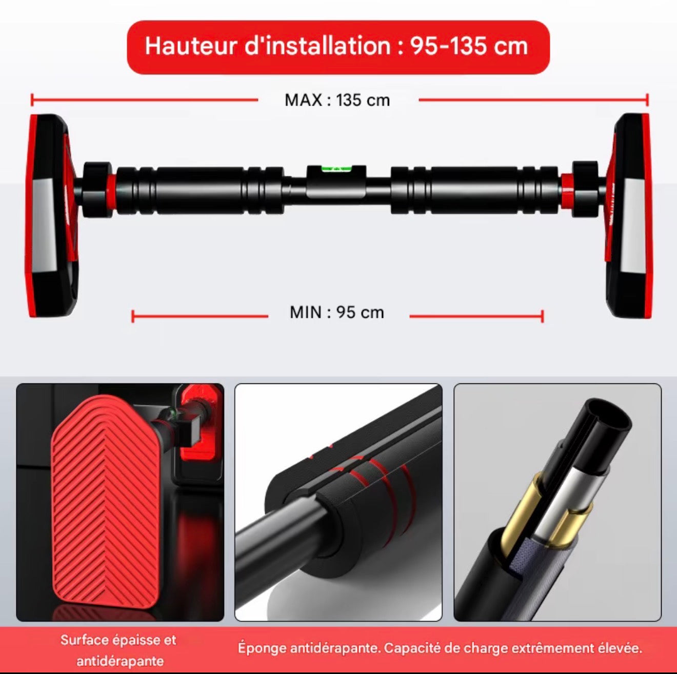 Barre de traction murale